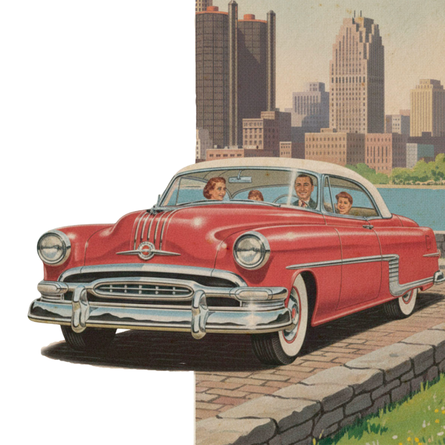 Vintage Pontiac Bonneville illustration